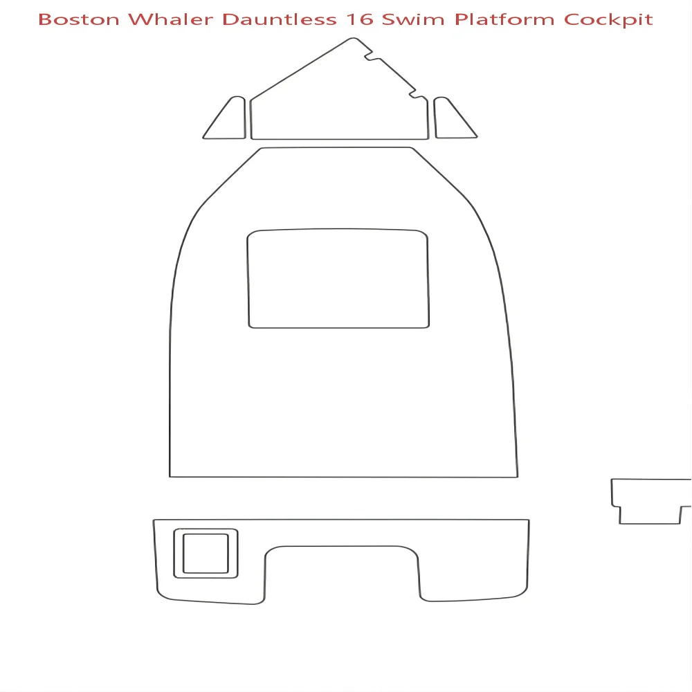 

Boston Whaler Dauntless 16 Swim Platform Cockpit Pad Boat EVA Foam Faux Teak Deck Floor Mat SeaDek MarineMat Self Adhesive