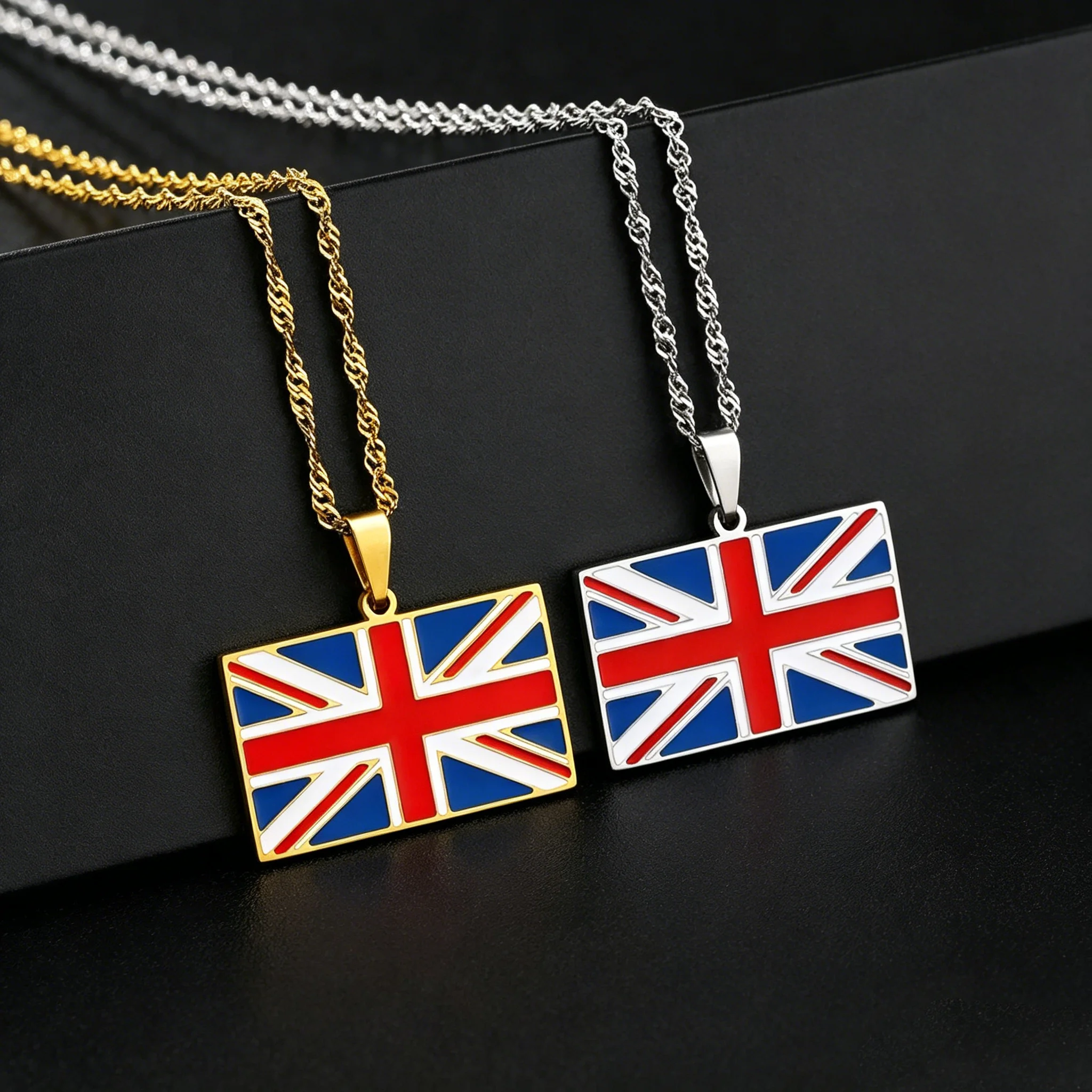 Men'S Fashion Uk 2026 - สร้อยคอจี้ธงชาติอังกฤษ สินค้าขายดีปี 2026 เครื่องประดับสแตนเลสสตีลสไตล์ชาติพันธุ์อินเทรนด์ สำหรับผู้ชายและผู้หญิง ของขวัญคริสต์มาส