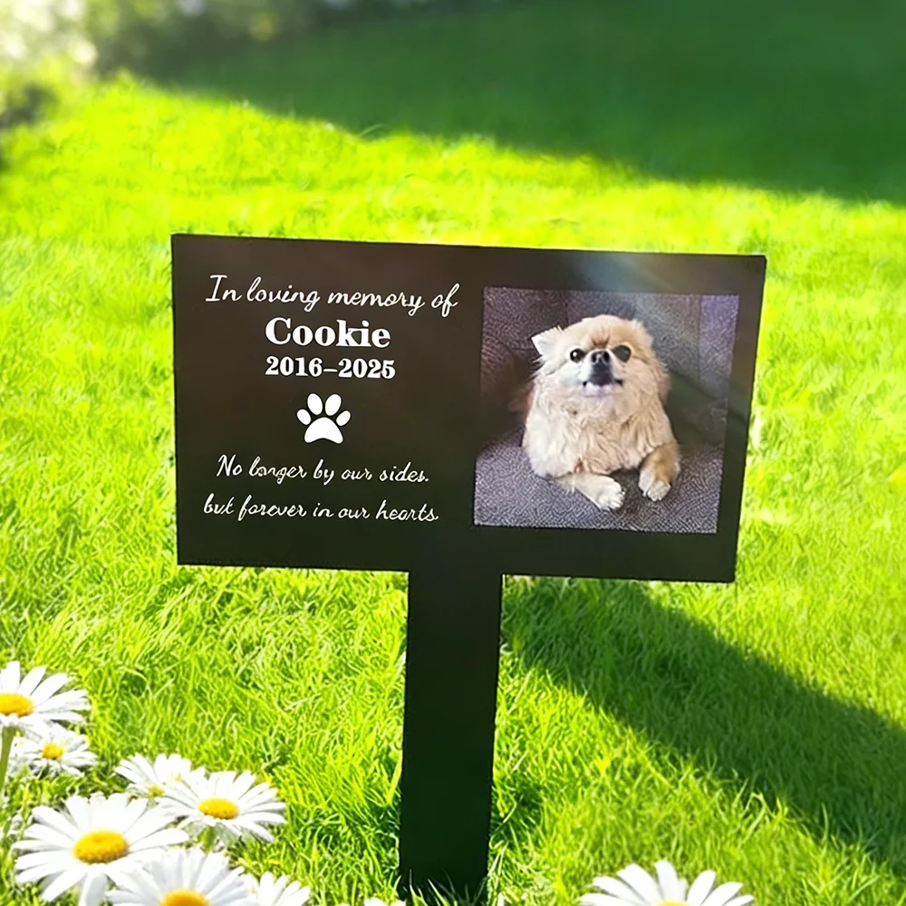 Personalized Pet Memorial Garden Stake Custom Photo Acrylic Grave Marker Dog Cat Remembrance Decor Heartfelt Pet Loss Gift