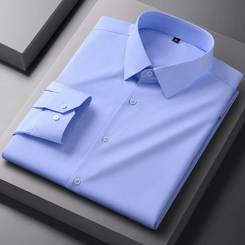 New in shirt hight quality plaid long sleeve shirts for men slim fit formal shirt soft office ModaL designer houndstooth clothes