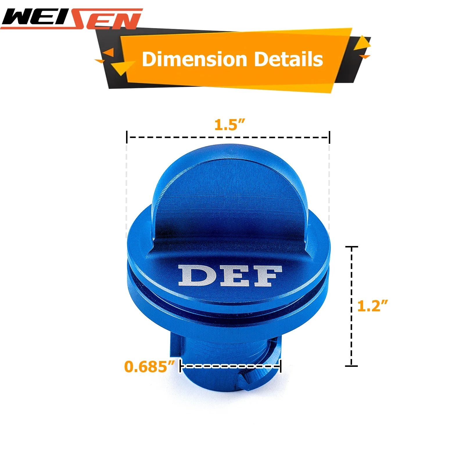 Blue Diesel Exhaust Fluid Cap/DEF Cap for 2013+  Dodge Ram 1500 2500  3.0L 6.7L Diesel,5.7L 6.4L Gas Replace OEM Part 68145555