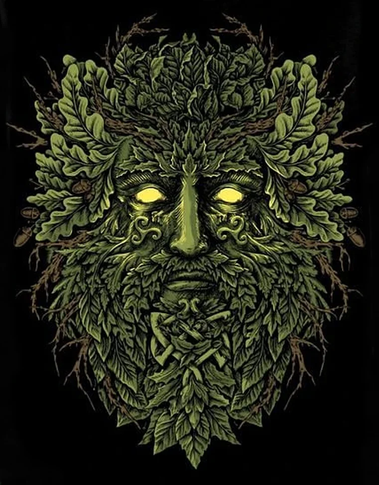 Creative Design Celtic Green Man Cernunnos Printed Mens T-Shirt. Summer Cotton Short Sleeve O-Neck Unisex T Shirt New S-3XL
