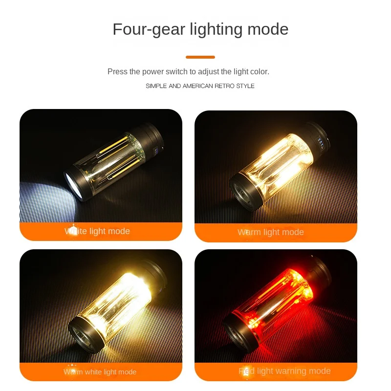 Lantern Three-in-One Magnetic Waterproof Portable Hook Led Large Floodlight Long Endurance Camping Lamp