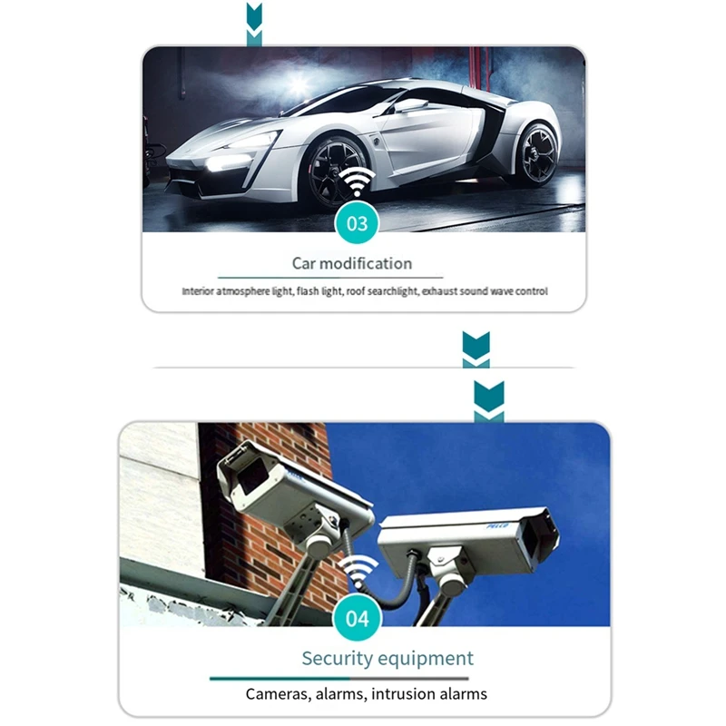 315Mhz 8CH Superheterodyne Receiving Module Withdecoding 8-Way Control Fordoor Access Wireless Signal Receiver