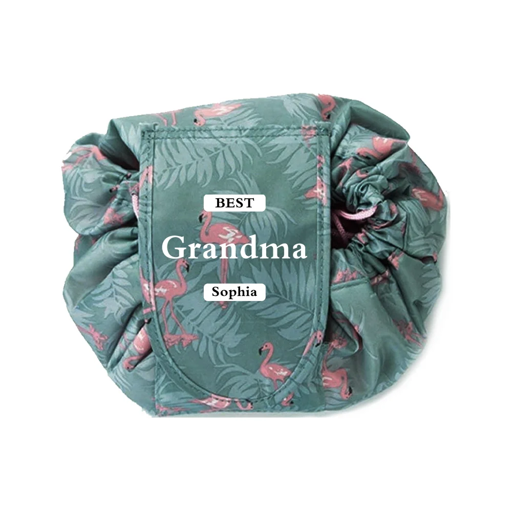 حقيبة مستحضرات التجميل المطبوعة برباط كسول، حقيبة تخزين متعددة الوظائف للسفر