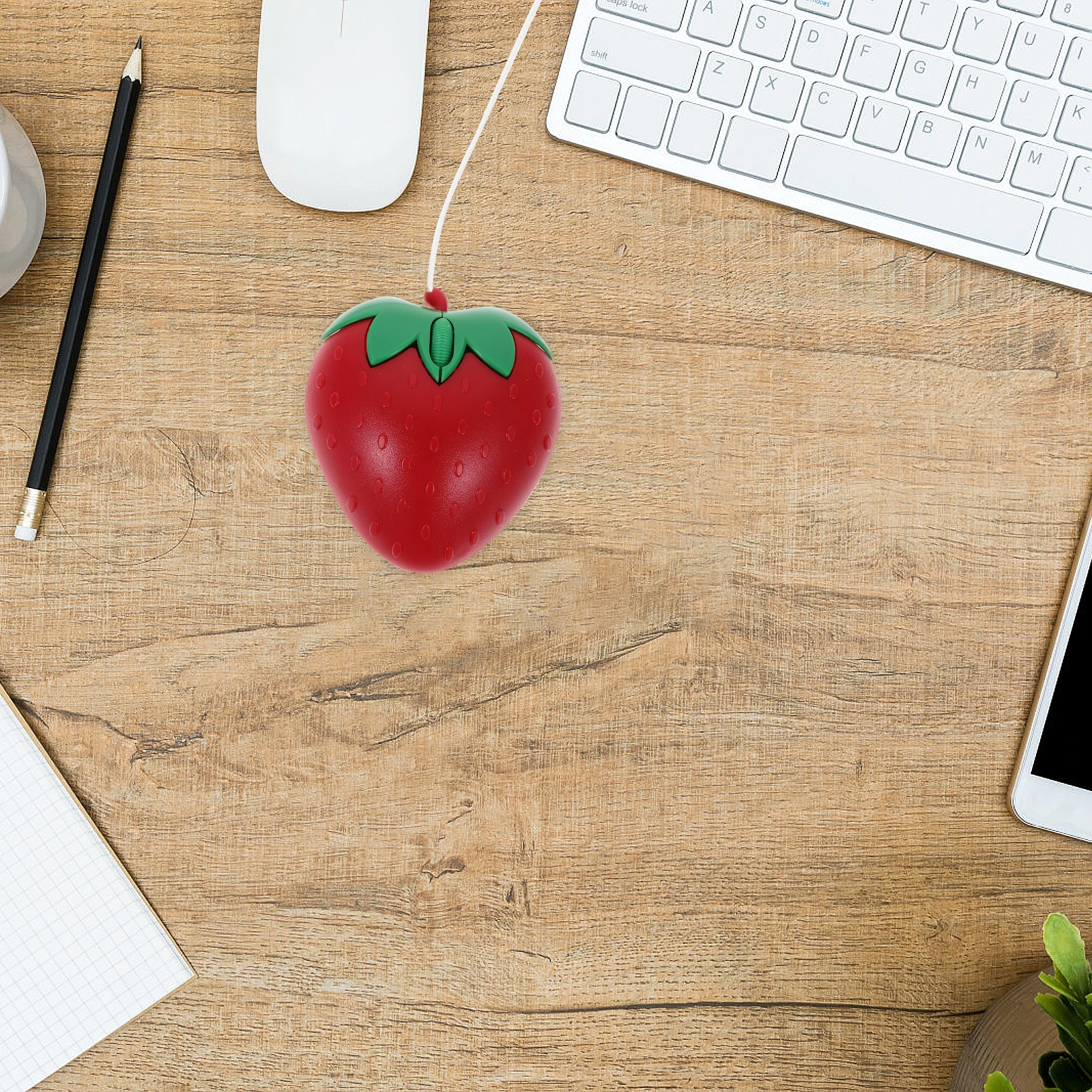 

Pink Strawberry Mouse Cute USB Wired Laptop for Girl Abs Office Computer Ergonomic Design Portable Small Gaming Mouse