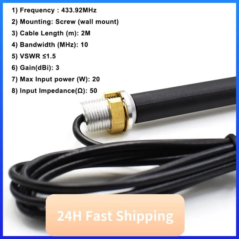 Antena Universal de 433Mhz para puerta de garaje, repetidor amplificador de señal de Radio, antena de Control de puerta impermeable para exteriores de 433,92 Mhz