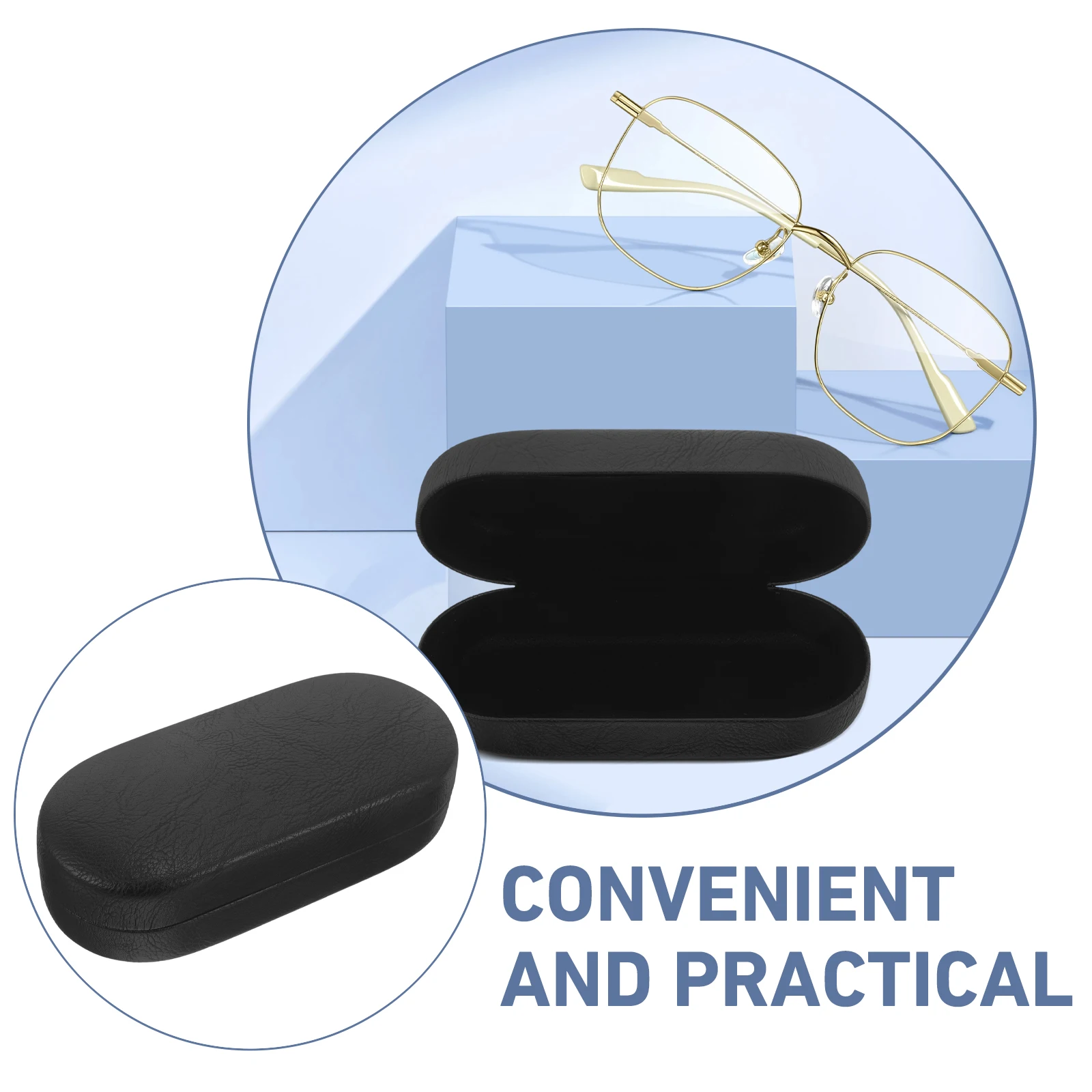 

1pcs Sunglasses Case Hard Shell Large Frame Safe Reusable Travel Organizer Glasses Storage Solution Anti Scratch Standard Size