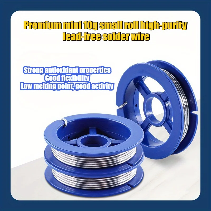 0.8mm mini high-purity electronic solder wire, 10g, containing rosin core, flux 2-3%, multi-purpose special solder wire view 2