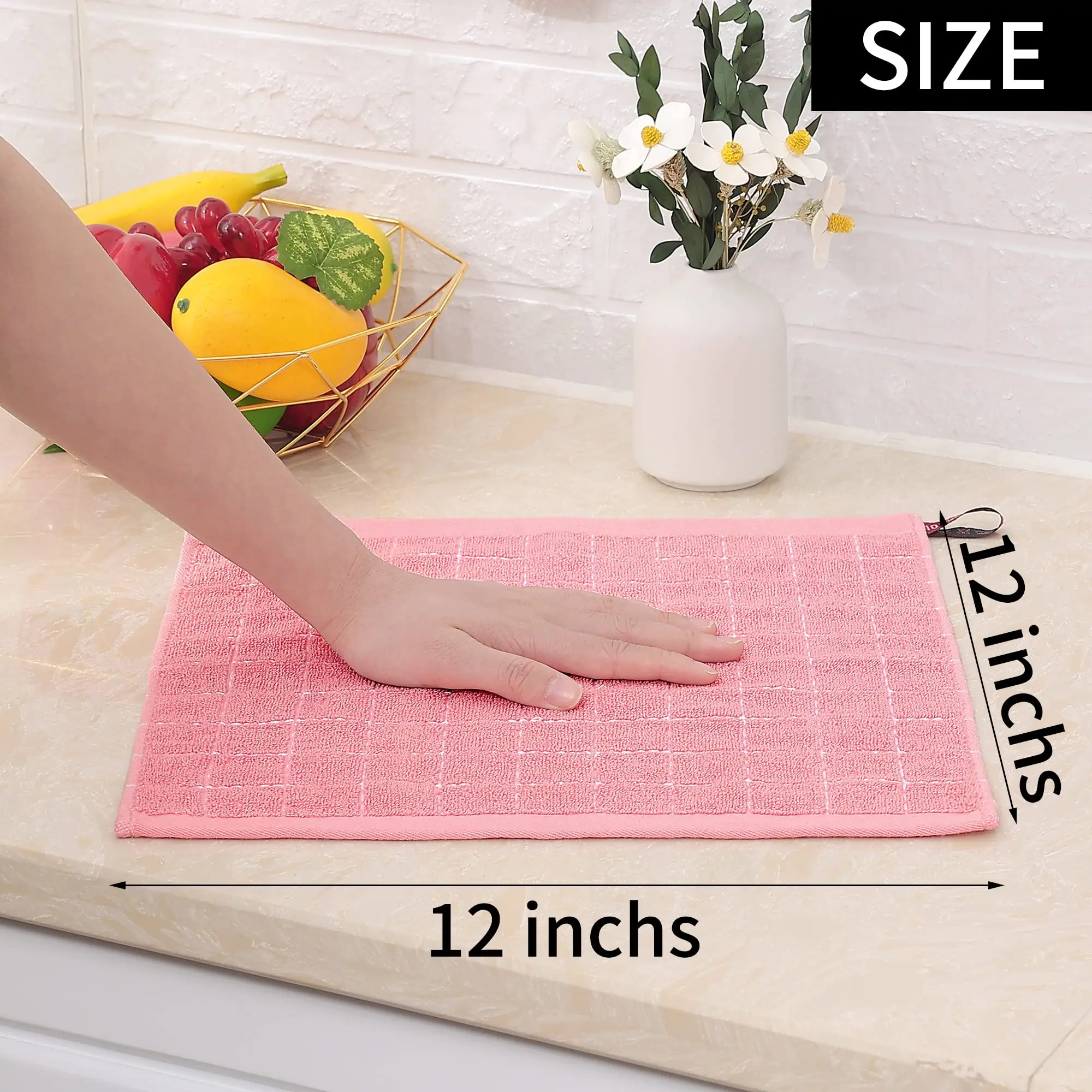 Olanly Cotton Kitchen Towel Super Absorbent Dishcloth Home Cleaning Products Rags For Kitchen Cloths Tools Drying Towels Set