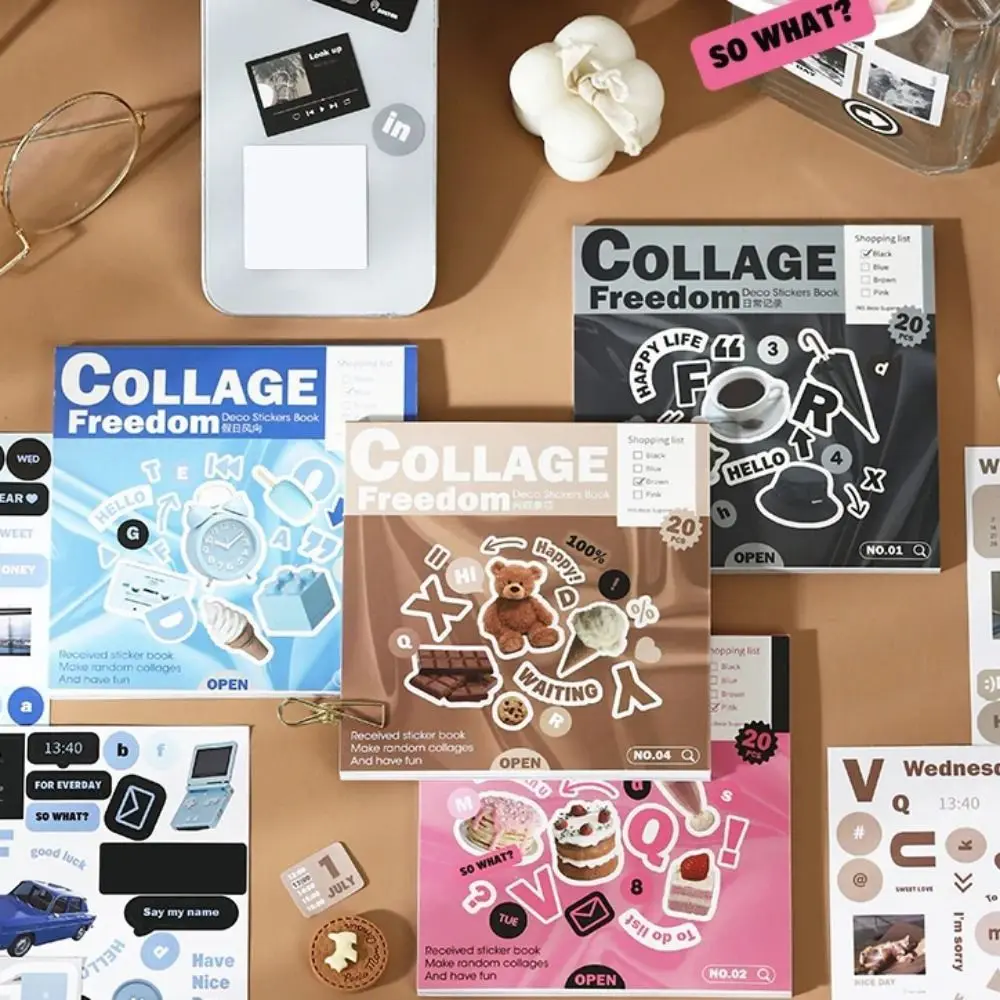 

Cartoon Design Cartoon Collage Sticker Book Vintage Style Vintage Decor DIY Scrapbooking Decorative Stationery Supplies