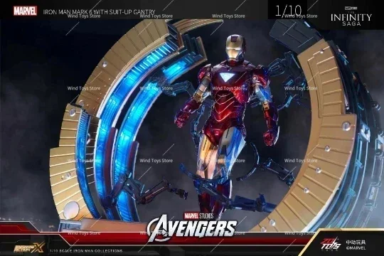 В наличии ZD Железный Человек MK6 с костюмом Gantry, оригинальная модель Тони Старка 1/10, экшн-фигурка, Коллекционная игрушка в подарок