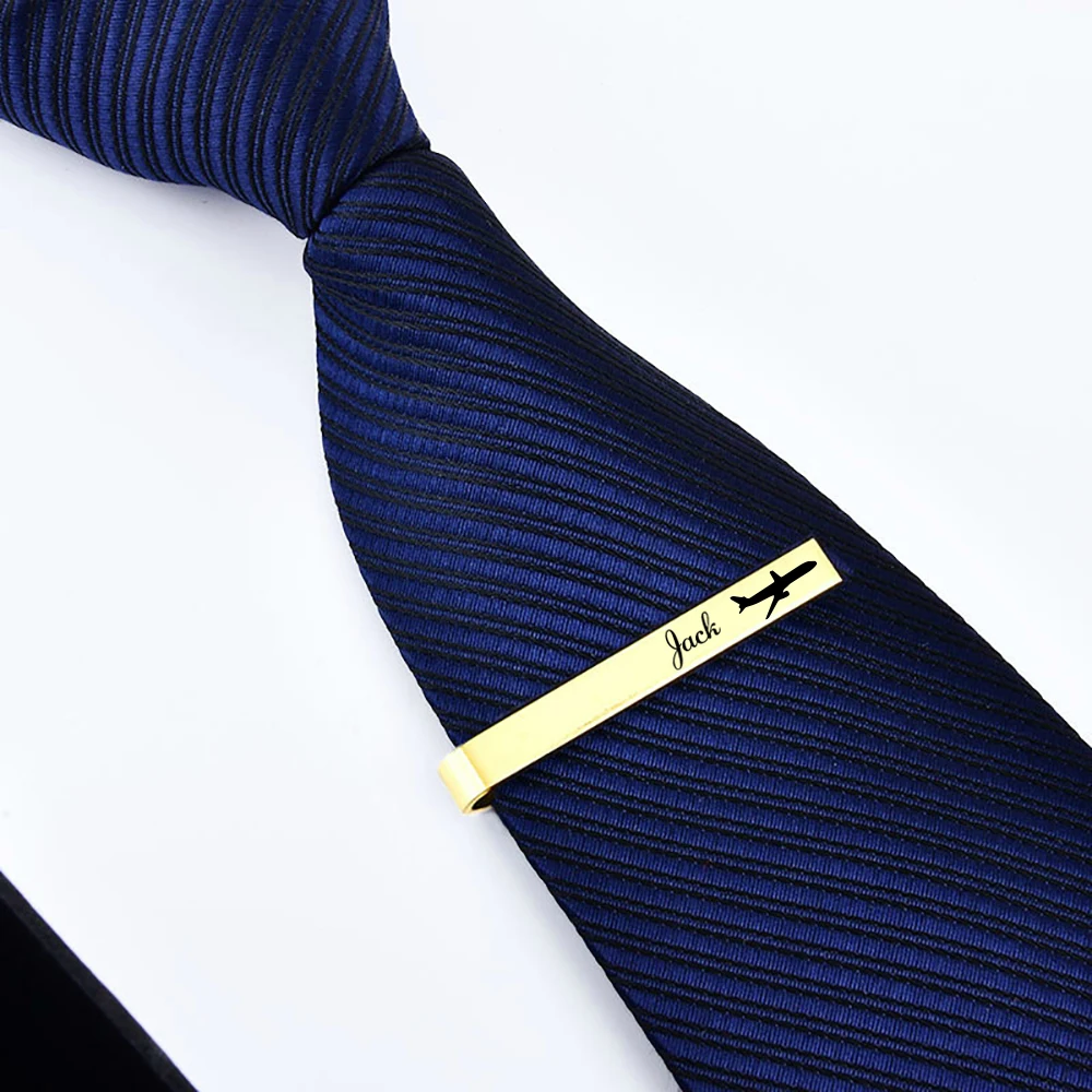 Customized Carved Tie Clip For Father's Day Gift Groom And Groomsman Gift Personalized Christmas Gift Men's Tie Clip