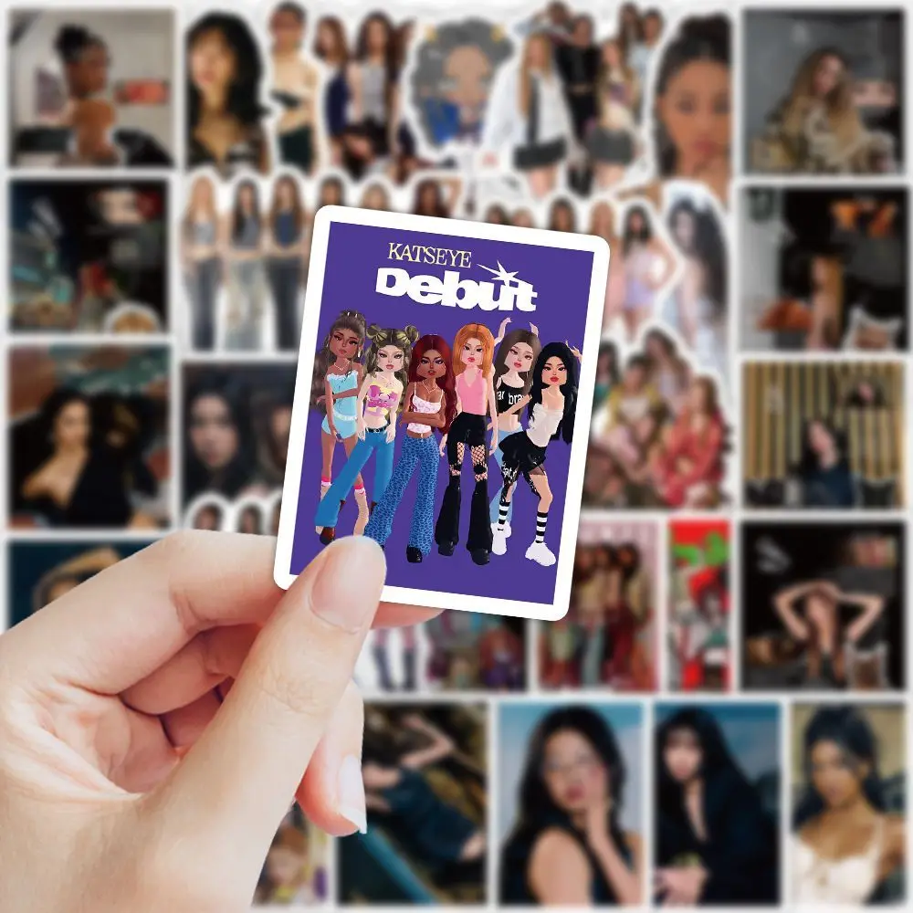 KPOP KATSEYE Stickers Ins Korean Girl Group Star Peripheral High-value Creative Decoration Mobile Phone Account Desktop Stickers