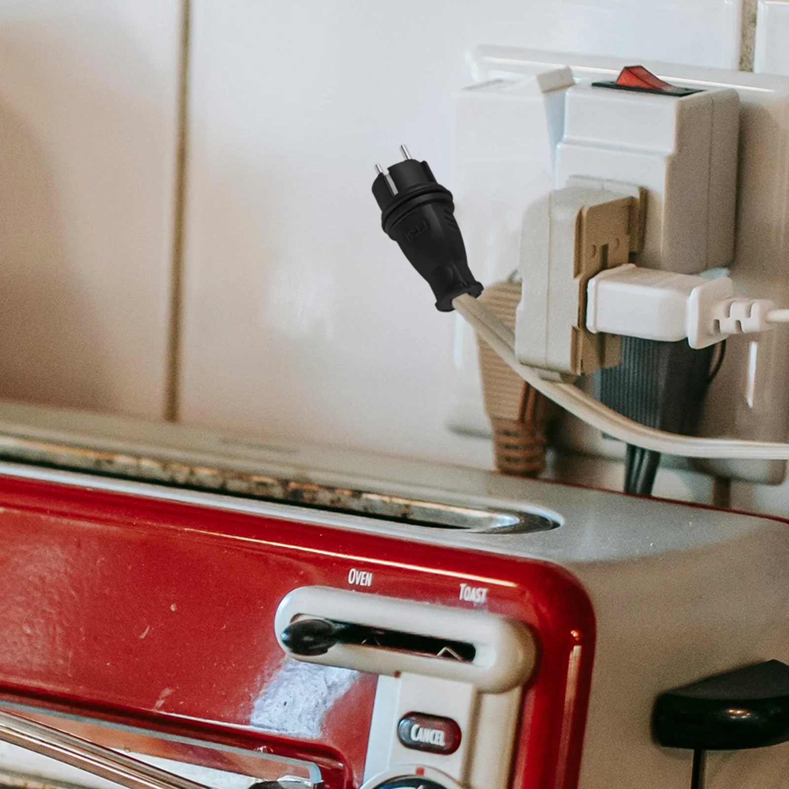 

Extension Cord Plug Replacement 2 Prong Male End Repair for Outdoor Socket Plug Heavy Duty Angle Electric Plugs