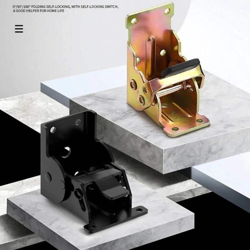 

Industrial Locking Hinges 180 Degree Foldable Leg Brackets for Tables bed and Workbenches with High Load Capacity