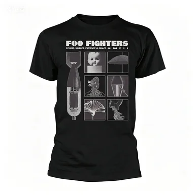 Foo Fighters Echoes Silence Patience Grace Album Cover Graphic Rock Band Cotton Unisex Short Sleeve Tee Shirt