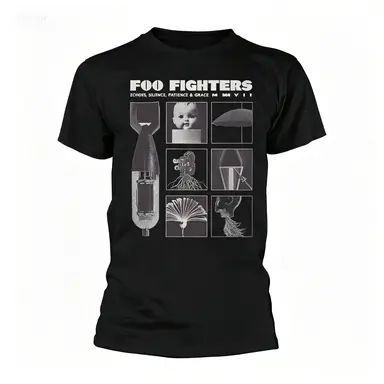 Foo Fighters Echoes Silence Patience Grace Album Cover Graphic Rock Band Cotton Unisex Short Sleeve Tee Shirt