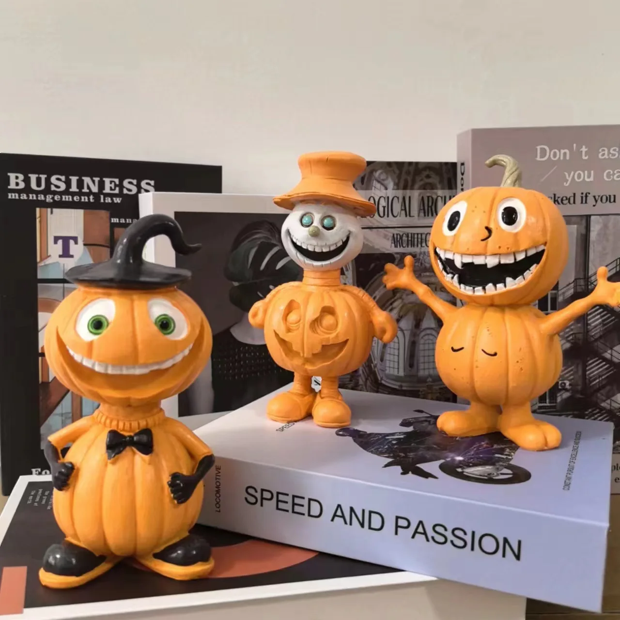 

Halloween Funny Pumpkin People Home Living Room Study Desktop Garden Decoration Statues Desktop Ornaments Resin Crafts