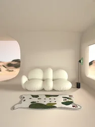 Simpatico cartone animato Gatti Cani Irregolare Soggiorno Tappeto Divertimento Creativo Camera da letto Tappeto Decorazione della casa Morbido e soffice Facile da pulire per Tappeti