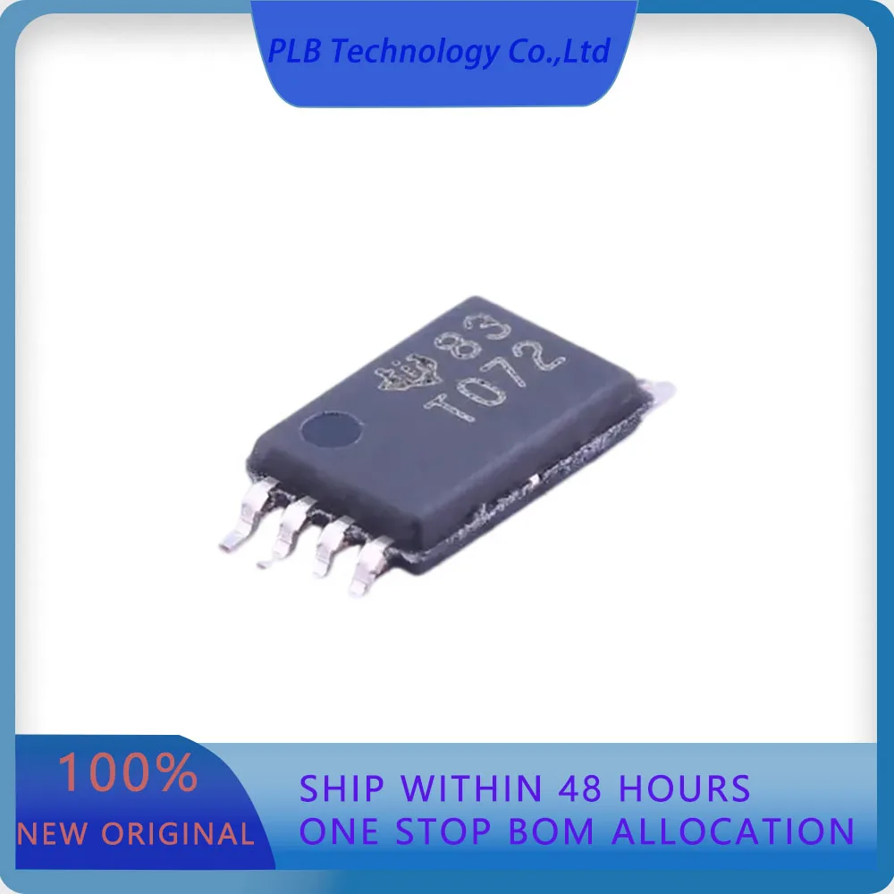 10PCS/LOT TL072CPWR TL072  3mV 65pA 3MHz 13V/us 2 TSSOP-8 FET Input Amplifiers Original Stock