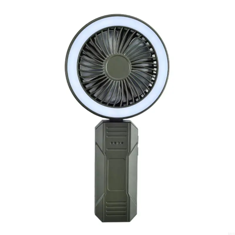 

X9FA Handheld Camping Fan with LED Light USB Rechargeable Folding Desk Fan Enduring
