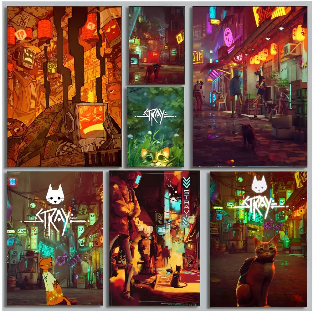 Adventure Game S-Stray Poster Modern Wall Art Bedroom Living Room Print Unframed