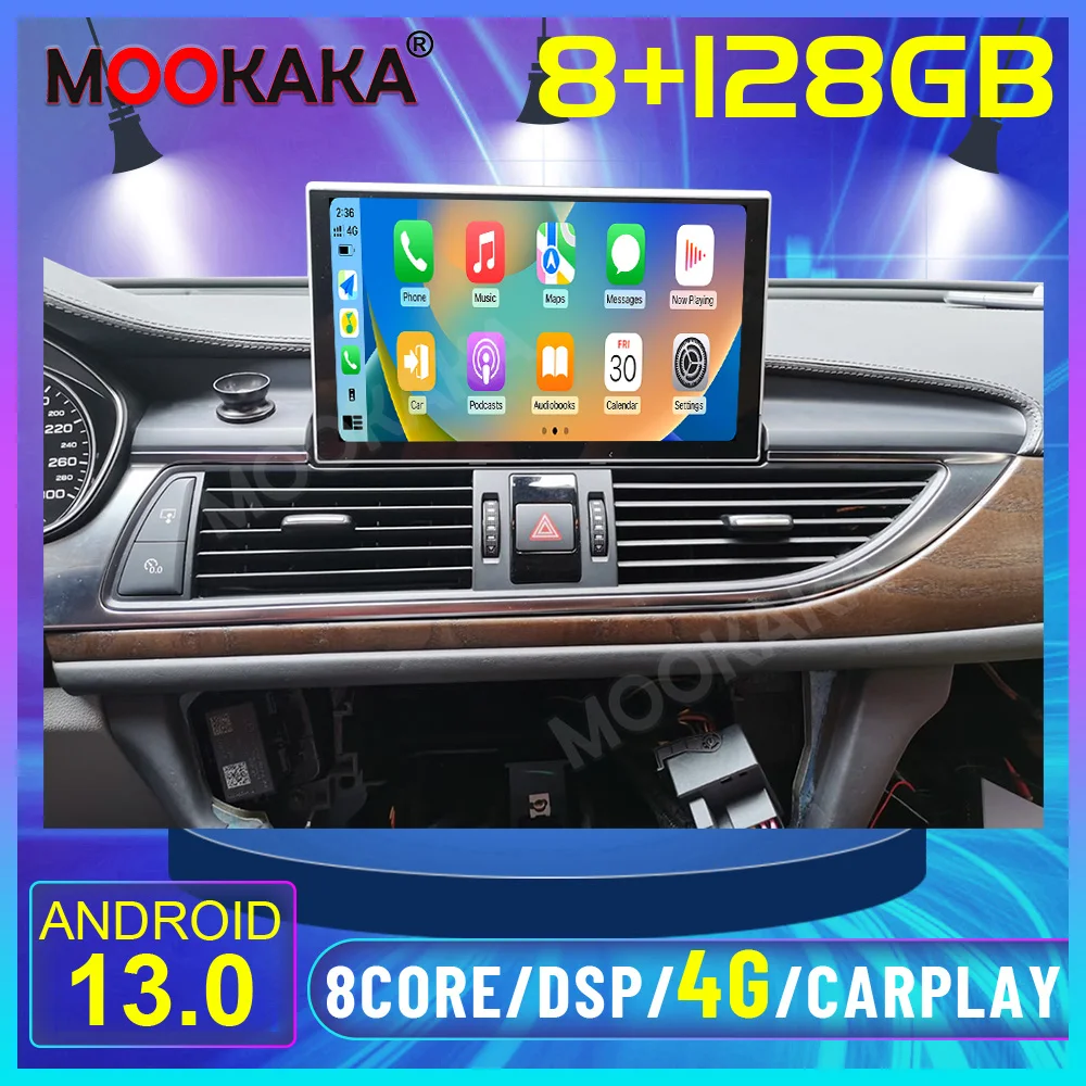 

8 inch 8+256GB Touch Screen AutoRadio For Audi A6 C7 A7 2012-2018 Android 13 Car Radio AutoRadio Stereo GPS Navi DVD Player Unit