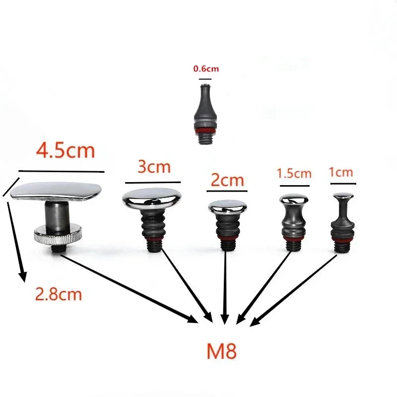 Auto body dent repair tools PDR hammer tip blend hammers tips Bundle Screw on interchangeable tip set carbon steel