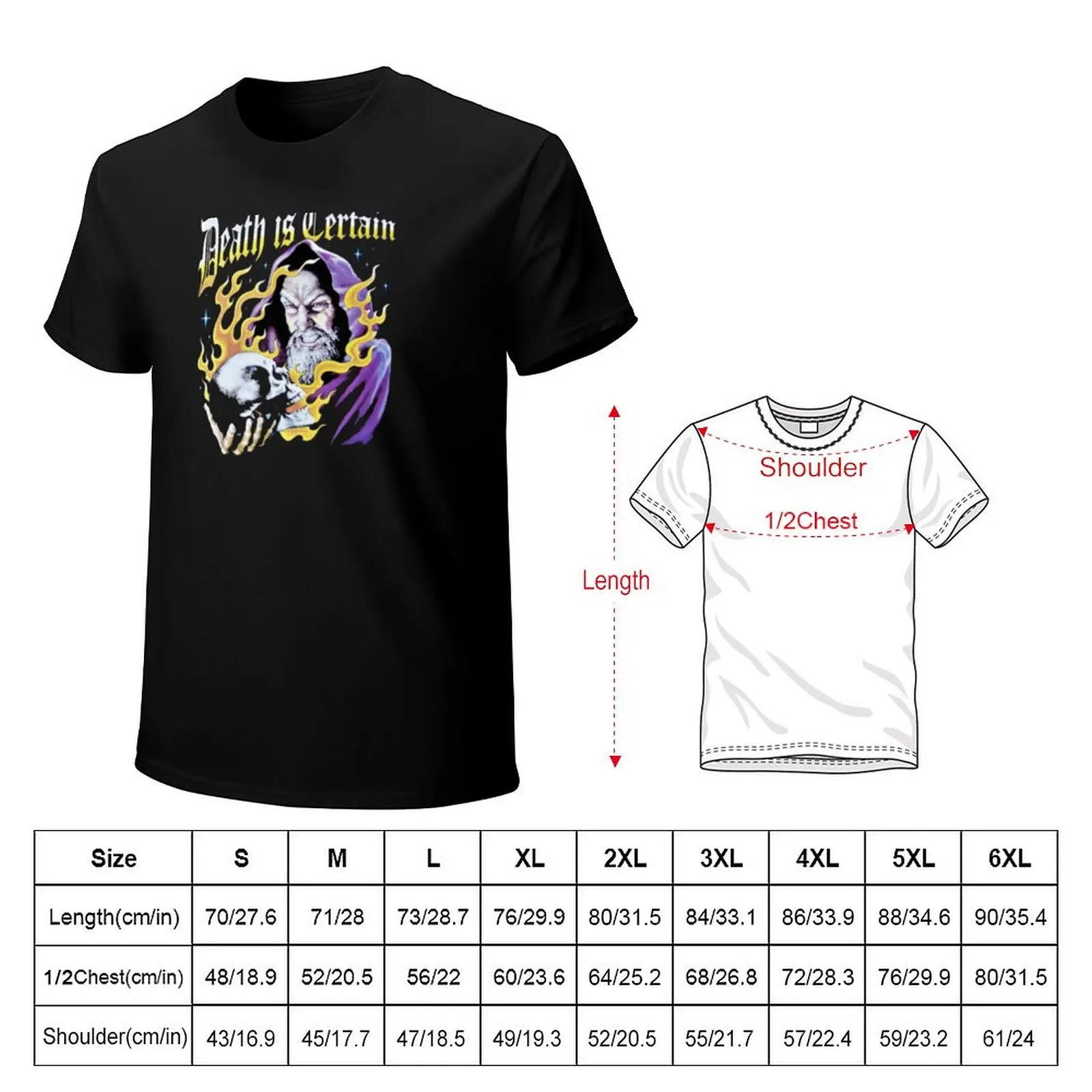 Death is Certain T-Shirt Big Size Simple T-Shirt