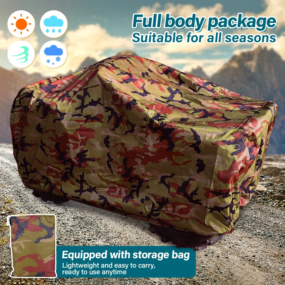 

190T Camouflage Waterproof Motorcycle Cover Quad ATV Vehicle Scooter Motorbike Cover Bicycle Case Tent