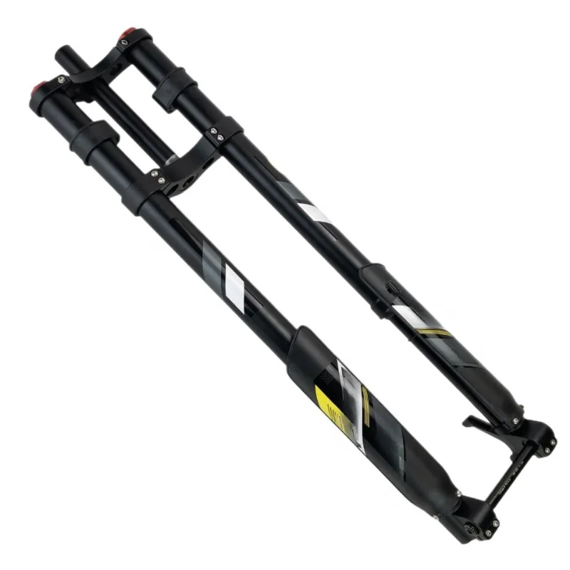 

Mountain bike double shoulder inverted fork front fork aluminum pneumatic front fork 27.5 29 locking damping straight canal