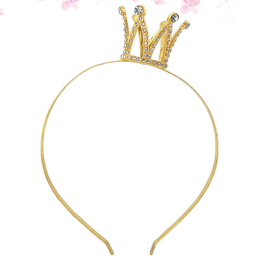 

Princess Crown Headband Headdress Hair Hoops Accessories Golden Birthday Party Supplies Unique Design Photo Props Comfortable