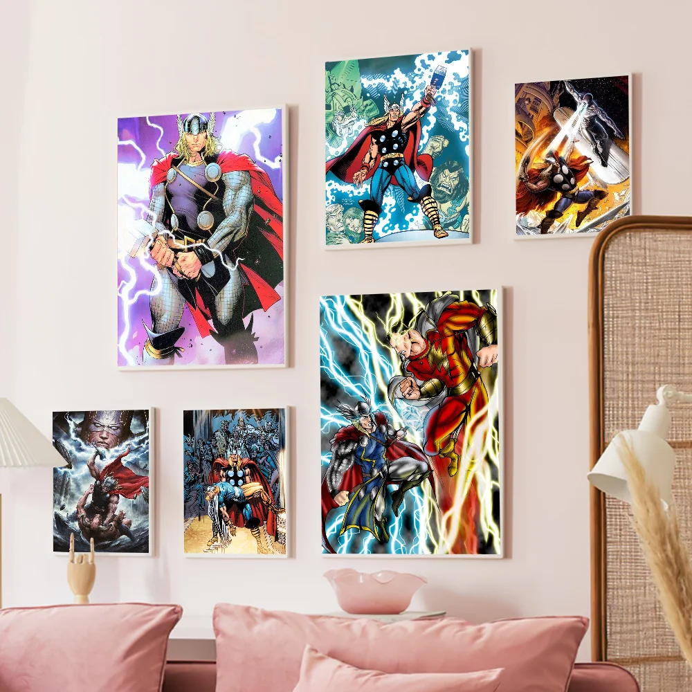 Classic Movie T-Thor G-Gods D-Dusk Movie Sticky Posters Whitepaper Sticker DIY Room Bar Cafe Posters Wall Stickers