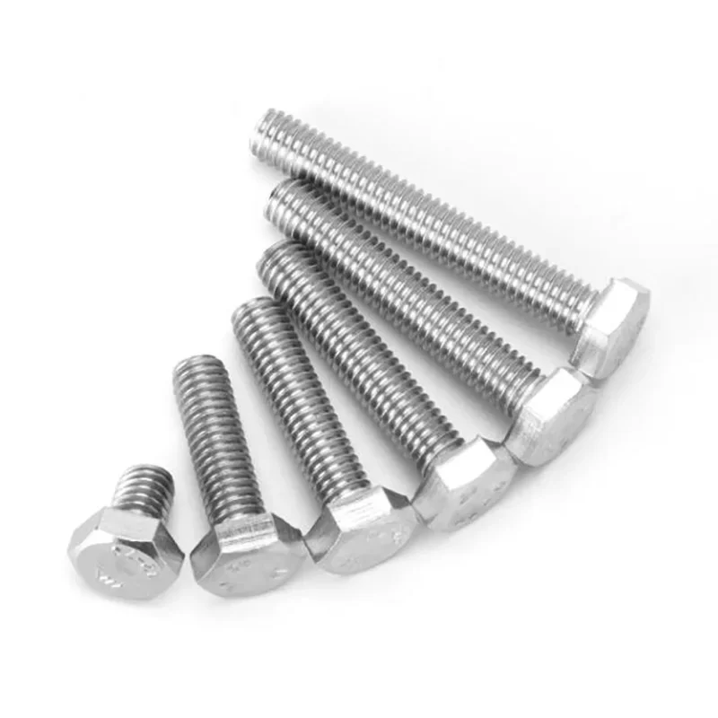 M7 M9 1mm 1,25mm 1,5mm paso de rosca fina 10-100mm de largo 304 acero inoxidable DIN933 tornillo de cabeza hexagonal exterior externo Bo