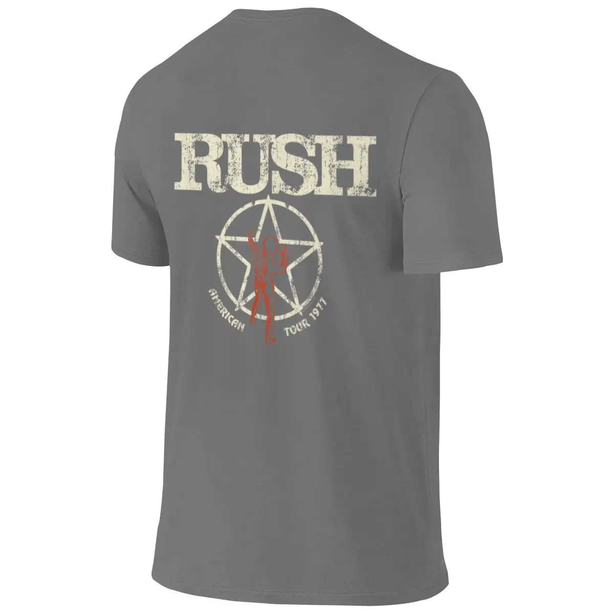 Rush Band Minimalist Reversible T-shirt Solid Color Minimalism Youthful Feeling Women's T-shirts