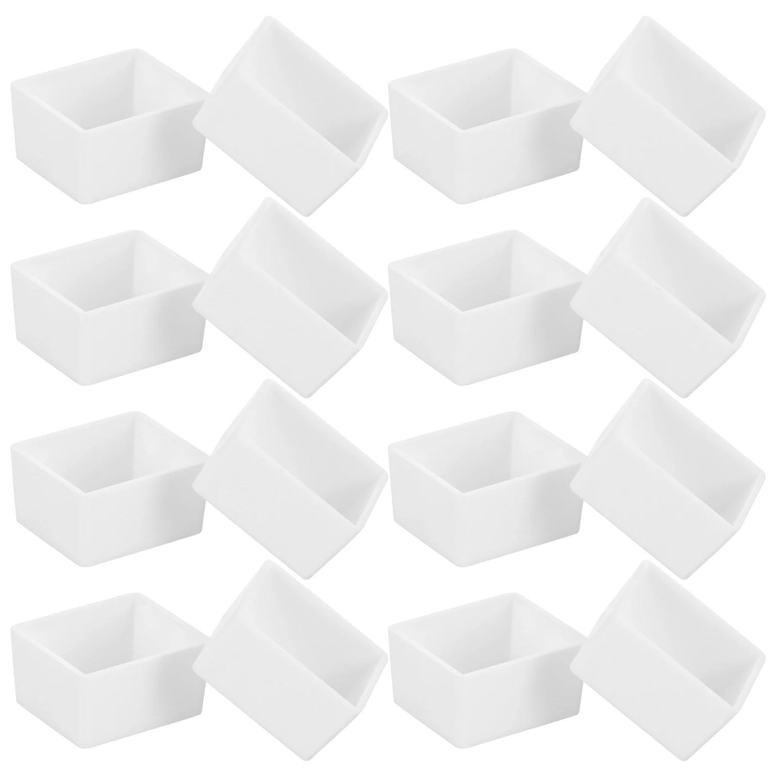 

50pcs Watercolor Paint Pans Plastic Empty Half Pans For Acrylics Diy Painting Supplies Transparent Paint Grids Lightweight