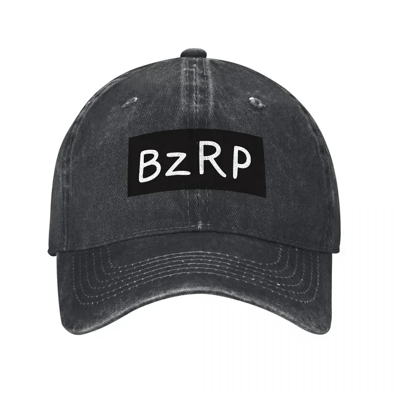 New BZRP Logo Washed Cotton Baseball Cap Unisex Streetwear Fashion Adjustable Hat for Men and Women Casual Outfit Accessory