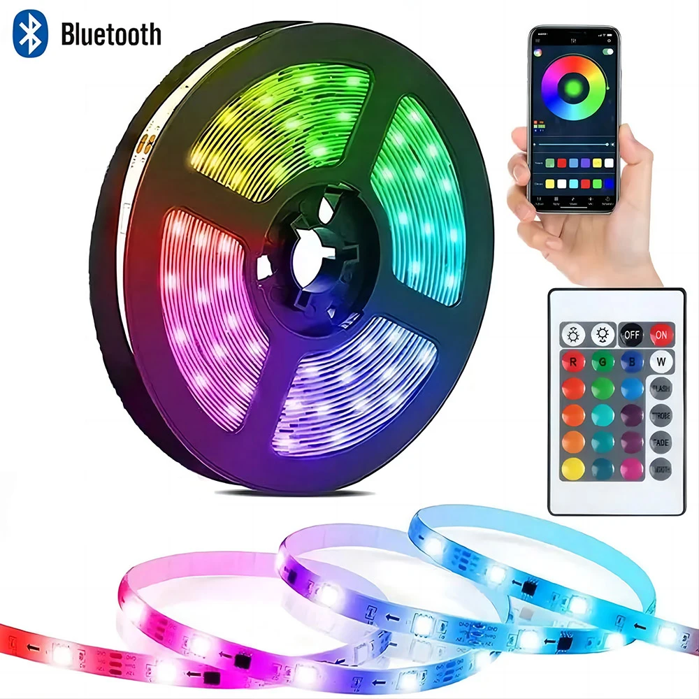 5050 SMD 5V Tape Bluetooth USB LED Strip Light  RGB Lights Flexible LED Lamp Tape Ribbon RGB Self-adhesive TV Desktop Diode