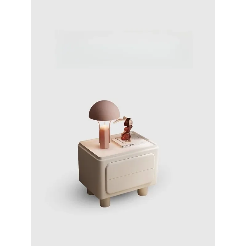 Cream wind intelligent advanced sense cortex master bedroom Italian style INS modern simple bedside cabinet