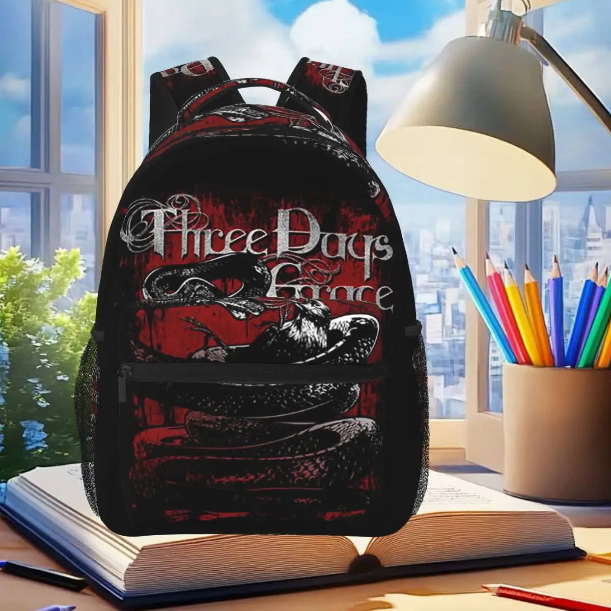 Singer's Three Days Of Grace Band Backpack Student Boys Girls BookBag Kids School Bag Computer Shoulder Bags for Men Women