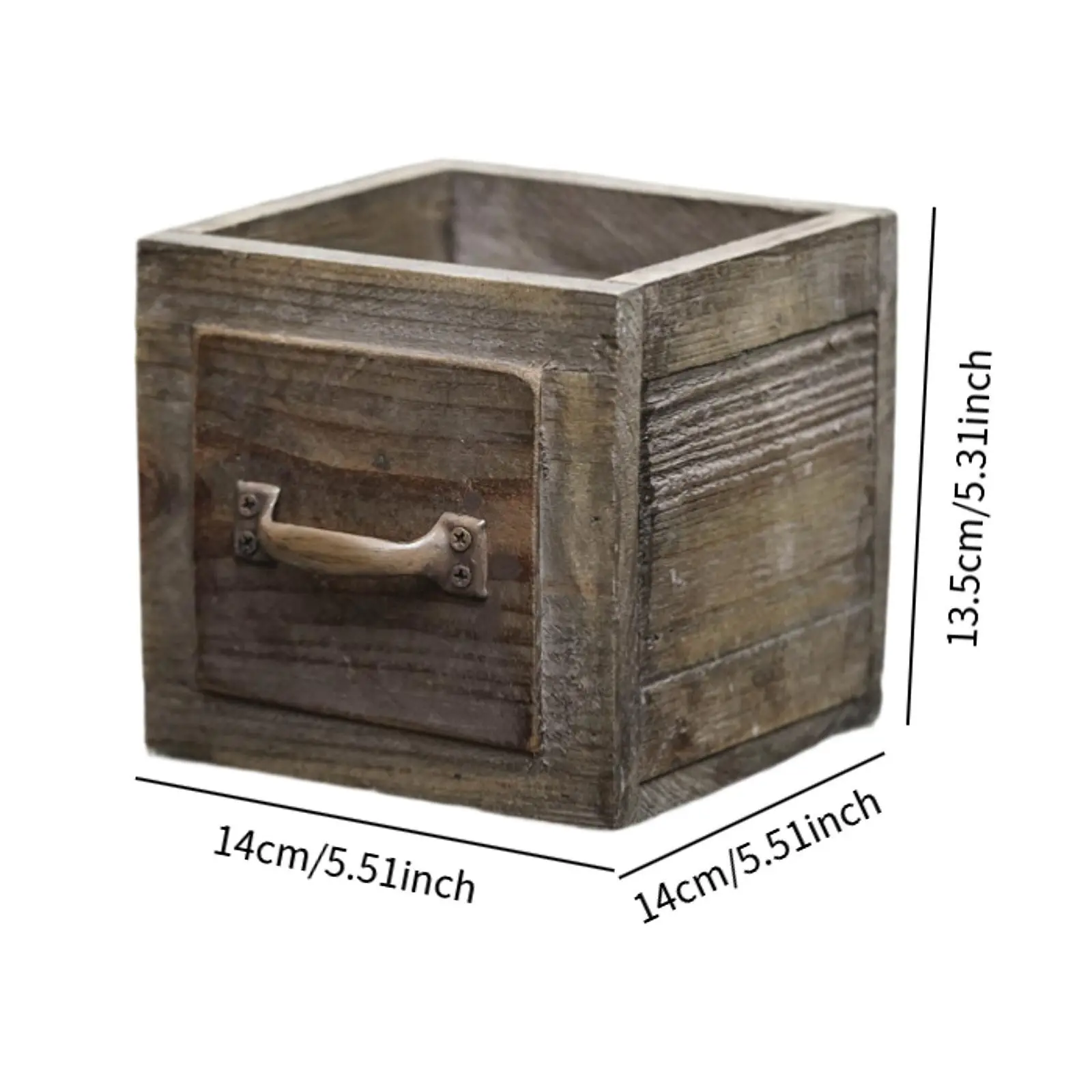 Wooden Planter Box Flower Pot Stable Multifunctional Decorative Floral Decor for