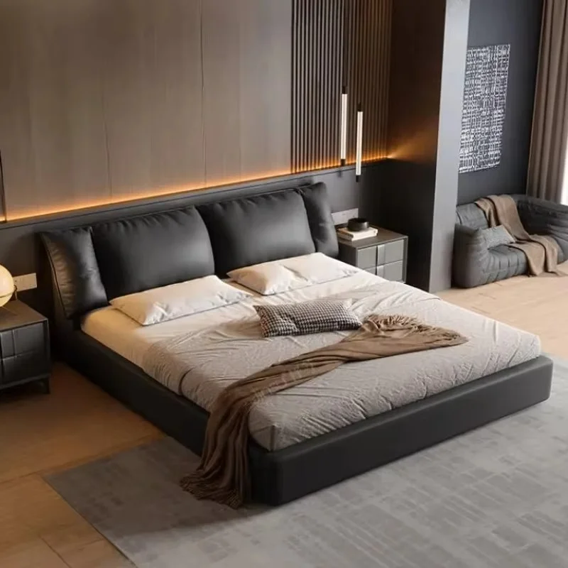 Elegant Headboard Bed Frame Platform European Style Modern Queen Bed Frame King Size Bedroom Storage Cama De Casal Furniture