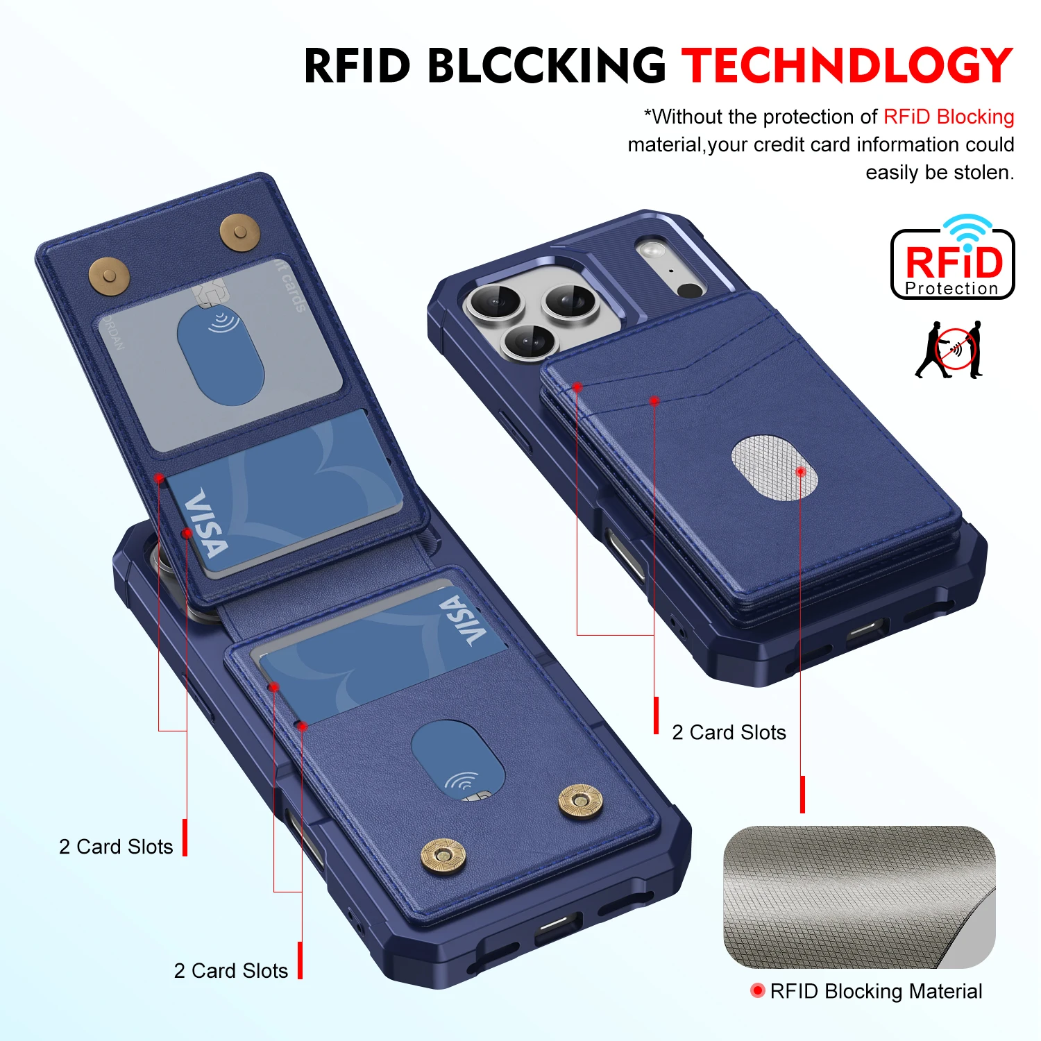 2 in 1 Detachable Magnetic Flip Card Slots Wallet Leather Case for iPhone 18 Pro Max 17 16 15 14 13 Plus For Magsafe Stand Cover