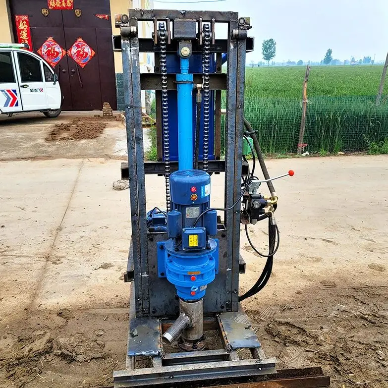 Customized Lightweight Electric Water Well Drilling Rig 100m Depth Portable Home Design Efficient Hydraulic System