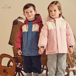Dave Bella Children Girls Boys Down Jacket 2023 Winter New Fashion Casual Padding Outerwear Waterproof Parkas Outdoor DB4238442