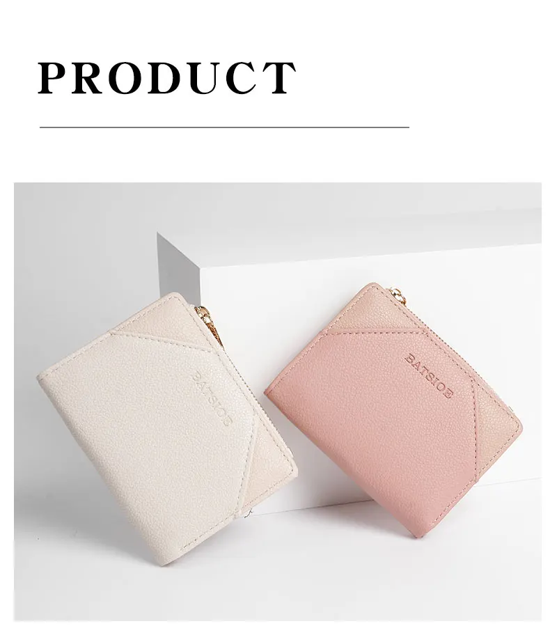 محفظة بسحاب جانبي عصري، حامل بطاقات طازج، نمط جامعي، ثنائي الطي، عصري، ملون، بسيط، محفظة نسائية، ht · #1