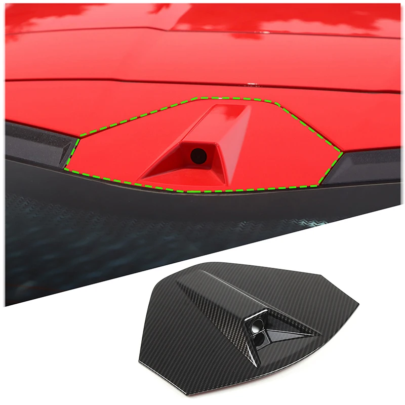 ABS Carbon Fiber For Chevrolet Corvette C8 Stingray Z51 Z06 2020-2023 Car Rear Reverse Camera Trim Cover Sticker Accessories