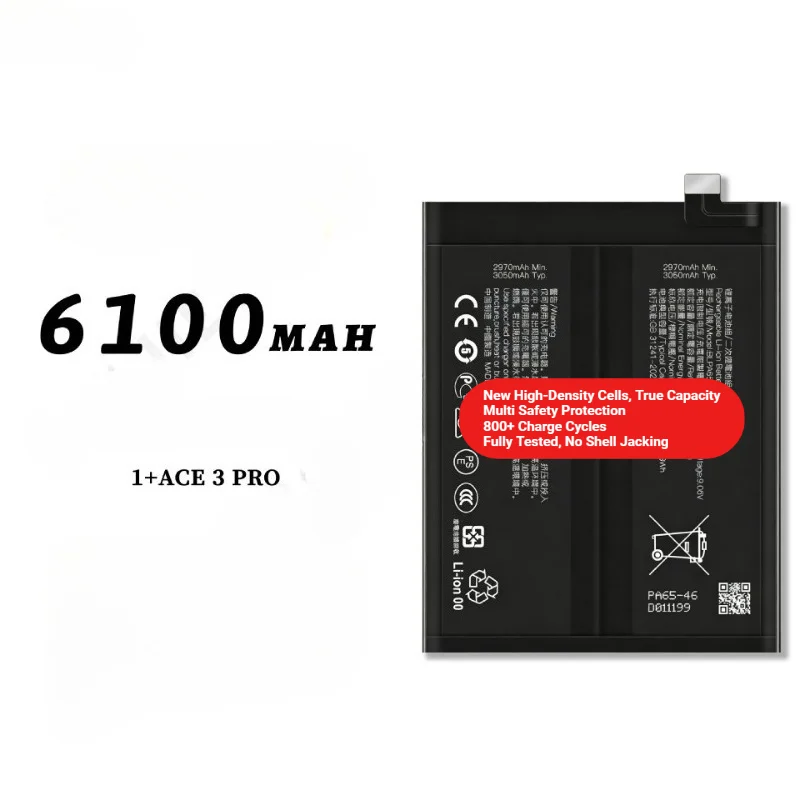 BLPA65 for OPPO 1 + ACE 3 PRO Phone Battery 0 Cycle High Quality Capacity Battery Replacement Bateria Grade A Cell with Tools