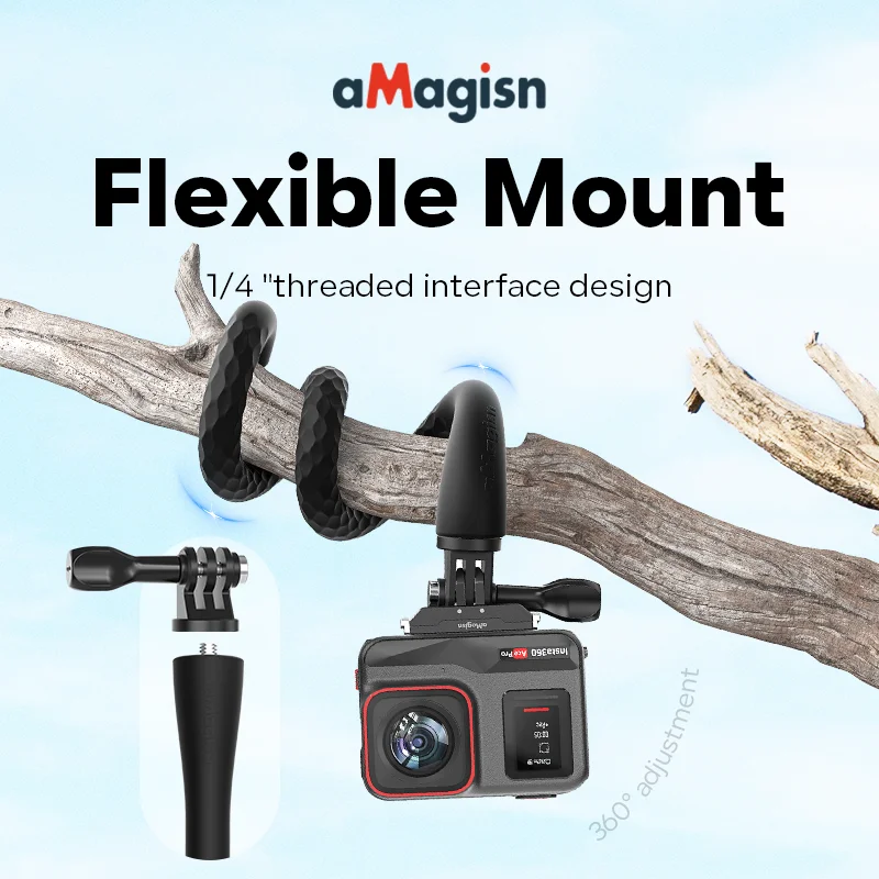 For DJI Action 4 5pro GoPro13 12 Insta360 X4 3 Camera Flexible Mount Holder Octopus Lazy Fixed Bracket Cycling Vlog Selfie Stick